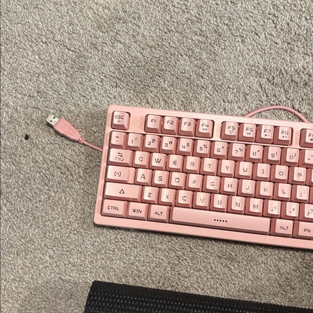 Pink Wired Mechanical Keyboard